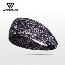 WRELS 1 件宽设计高弹性简约纯色运动头带，骑行跑步健身发带男女通用