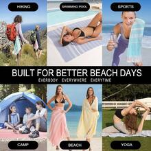 2 Packs Turkish Beach Towels Vacation Essentials Quick Dry Sand Free Oversized Bath Pool Swim Towel Extra Large XL Big Blanket Adult Travel Cruise Accessories Must Haves  Stuff - Thinner Yellow - View 3