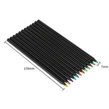 12/24 支彩虹铅笔，彩色铅笔，彩色组合木制黑色木制素描绘画用品，适合生日礼物、派对礼物、万圣节礼物、圣诞节礼物绘画'最喜欢，返校 - 彩色 - 查看 5