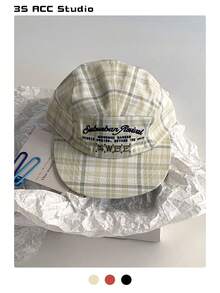 1pc Letter Embroidered Wide Brim Flat Top Baseball Cap, Flattering Street Style, Autumn/Winter Unisex Hip Hop Snapback - Multicolor - View 19