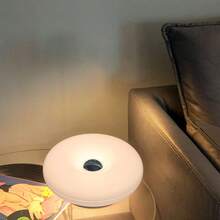 1 pieza Lámpara de ambiente tipo donut - Alimentada por USB/Recargable por tipo C, Luz decorativa LED con cuidado ocular, Interruptor de control táctil Lámpara de pared/Lámpara de escritorio de doble uso, Luz decorativa regulable de 3 colores - Adecuada para decoración de pasillo, dormitorio, sala de estar, sala de estudio - Multicolor - Ver 14