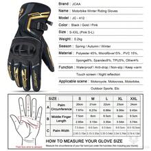 ALPINES FOX Winter New Motorcycle Gloves Warmer Waterproof Motorbike Reflective Gloves Touch Screen Windproof Motocross Outdoor Riding Gloves