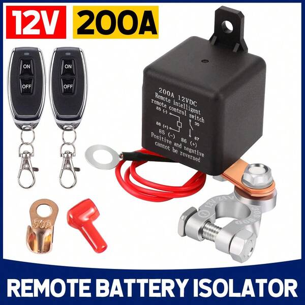 12V Remote Car Battery Disconnect Relay Kill Switch Isolator Vehicle Truck Caravan