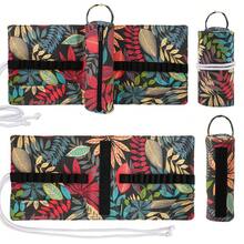 Neue Leinwand Häkelnadel Organizer Tasche, Nähzubehör Aufbewahrung, tragbare Reise DIY Stricknadel Halter, geeignet für Nähbegeisterte und Anfänger