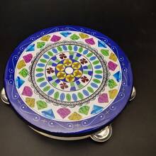 1pc 6-Inch Vibrant Dun'Kun Style Hand Drum - Colorful Mandala Design, PVC Material, Great For Percussionists And Dance Props - Wonderful Halloween, Christmas, Birthday Gift (No Box), Best For Christmas - Multicolor - View 13