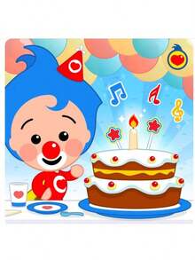 Plim Background Birthday Party Photography Cartoon Photo Background Rainbow Vinyl Table Flag Decoration Room Tapestry - 樣式 4 - 查看 3