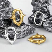 1 件 316 不锈钢尖刺朋克耳坠挂钩拉伸器穿孔女士男士身体首饰耳环 5 毫米 4 克 - 長的 - 查看 12