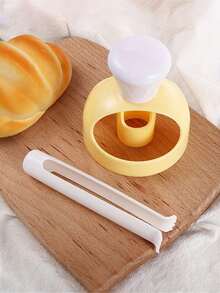 1set/2pcs Flower Pastry Cutter And Tart Tamper Set,Plastic Tart Tamper And Flower-Shaped Cookie Set,Cake Press And Cup Press Mold Set,Pastry Dough Tamper Kit
