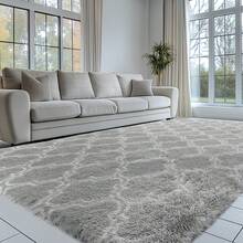 Sour Lemon Tapis Shaggy Gris Tapis Salon 160x230 Lavable Antidérapant Extra Large Tapis Chambre Moelleux Tapis Modernes Tapis Tapis pour Chambre Chambre d'enfant - Couleur de lanterne gris clair - Voir 9