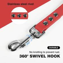 Strapazierfähige PVC Hundeleine - wasserdicht, geruchsresistent, rostfrei, einfach zu reinigende Trainings- und Spazierenleine mit Metallkarabiner, geeignet für alle Hunderassen