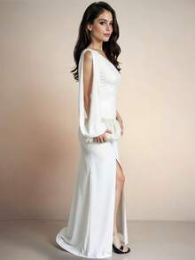 Women Long Dresses - White - View 4
