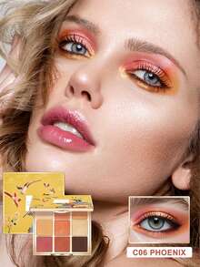 CATKIN Eyeshadow Palettes Sparkly Eyeshadow Matte And Glitter Makeup Matte Shimmer Highly Pigmented Makeup Palettes Eye Shadow 9 Colors Neutral Cosmetic Eye Shadows C06 Phoenix