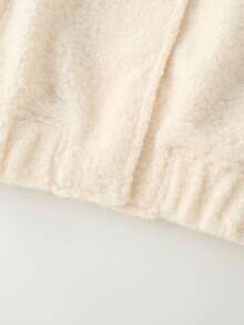 Women's 2025 Winter Fashion Casual Turndown Collar Long Sleeve Faux Fur Wool Blend Coat Jacket