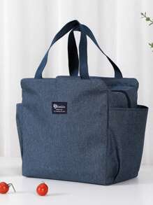 1 件大容量保温午餐袋，铝箔加厚午餐盒袋，便携手提袋，适合工作 - 灰色 - 查看 14