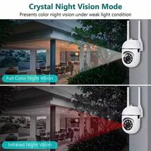 WiFi Security Camera With 360-Degree Rotation, 1080P Resolution, Night Vision, And Remote Access.This High-Definition Indoor/Outdoor Wall-Mountable Camera Is Suitable For Placement In Homes, Courtyards, And Entrances - 白色 - 查看 9