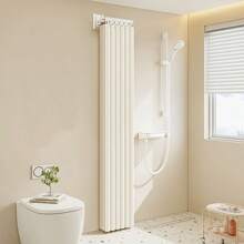 1pc High Quality Foldable Shower Curtain With Hooks And Ties, Invisible Wet And Dry Separation Bathroom Screen, Easy To Store, Adds Modern Aesthetic To Your Home Decor Bathroom Decor