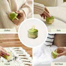 1 Brand-New Portable Pet Hair Remover - Reusable Pet Hair Remover, Powerful Sticky Fabric Razor With Dust Collector, Suitable For Clothes, Furniture, Pets, Bed Sheets, Essential Travel Items, Must-Have For Pet Lovers - Multicolor - View 5