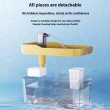 自动宠物饮水机静音流水猫狗饮水器智能防干涸大容量免电适用于小型犬猫防溅饮水用品 - 彩色 - 查看 7