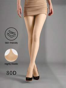 Plus Size Women Lightweight Comfortable Slimming Leggings, High Elasticity Anti-Pilling Anti-Snagging Tights, Suitable For Casual, Home, Office Wear In Autumn