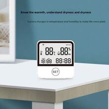 1 New Type Of Digital Indoor Home Temperature And Humidity Meter: A Digital Thermometer, Humidity Sensor And Measuring Instrument With A Wireless Tuya Smart WiFi LCD Display, As Well As A Weather Forecast And Meteorological Monitoring Instrument, Suitable For Homes, Offices And Gardens.