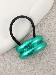 1 szt. Elegancka, kolorowa, metalowa, geometryczna gumka do włosów, minimalistyczny, szykowny dodatek do włosów, gumka do kucyka, modna gumka do włosów, uniwersalna, odpowiednia na Dzień Matki, powrót do szkoły, Święto Dziękczynienia, Boże Narodzenie, Nowy Rok, Walentynki, karnawał, gumki do włosów, gumki do włosów, gumki do włosów, gumki do włosów, elastyczne gumki do włosów, akcesoria do domu i urody dla kobiet, prezenty