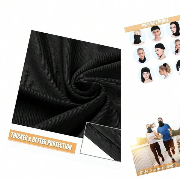 6 Pack Cooling Neck Gaiter Bandana Face Mask, Polyester, Machine Washable, Unisex Adult Imported