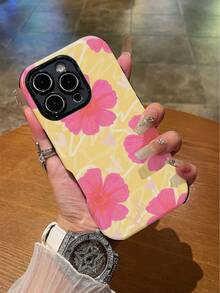 1 件时尚简约花卉线条图案防震防滑柔软 TPU + PC 混合材质手机壳适用于 Apple 11/12/13/14/15/16/16 Plus/16 Pro/16 Pro Max - 彩色 - 查看 2