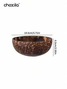 choxila 1个椰壳碗配木勺，复古圆碗，甜点碗，适用于糖果、巧克力、甜点，家用餐具，天然木碗，厨房、庭院、圣诞节。返校礼物，学校用品 - 貝殼椰碗 - 查看 17