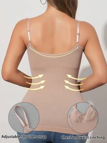 1 pieza Body moldeador de cintura sin costuras para mujer - Albaricoque - Ver 2