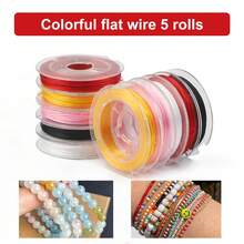 1/2 cuộn dây đàn hồi xâu hạt cầu vồng, dây vòng tay co giãn 50m/10m, dây đàn hồi cầu vồng bền bỉ dùng để làm đồ trang sức tự làm, vòng cổ, xâu hạt và đồ thủ công trang trí Giáng sinh - dây đàn hồi - Xem 20