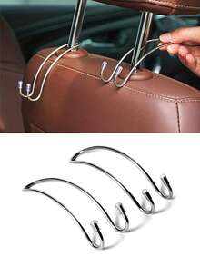 2pcs Car Seat Hook Auto Hidden Back Seat Headrest Hanger For Handbag Shopping Bag Coat Storage Hanger Car Accessories Hook Organizer