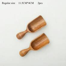 厨房与餐厅用品、厨房用具及小工具、量具、量勺、平铲、红木量勺、咖啡豆量勺、红木勺、木罐勺、木浴盐勺、茶匙、洗衣粉勺、奶粉勺、木糖勺、蜂蜜勺多件套，送给妻子或母亲的礼物。有1件套/2件套/3件套/4件套/5件套/6件套可选，家庭晚餐用品，圣诞派对用品 - 原木色 - 查看 15