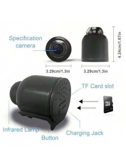 1pc High Definition Mini WiFi Security Camera, 2.4G Monitoring Camera Night Vision Motion Detection, Home Surveillance Monitoring, Elderly Children Care, Built In Vision, USB Powered, Supports Cloud Storage Micro SD Card Ideal Baby, Pet Security, Perfect As Holiday The Family view 2