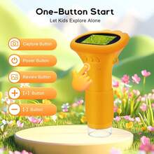 RIVGOT Kids Microscope Pocket Microscope -1000X Portable Microscope For Kid | Photo And Video Mini Microscopes | 2'' Digital Little Scientist Microscopes For 3-10 Age Years Old Boys Girls Toys Gifts - Many - View 5