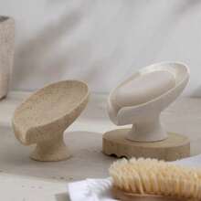 树脂皂盒叶形皂盒 - 自排水皂盒，适用于浴室水槽、淋浴间和厨房，带排水孔的皂盒，保持肥皂干燥，易于清洁