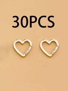 Metal Heart-Shaped Ring Buckle, Spring Clasp For Bag, Clothing Accessory - Multicolor - View 34