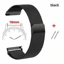 1 件男女通用磁扣米兰环不锈钢表带，兼容三星 Galaxy Watch 6/5/4、手表、手表、22 毫米 20 毫米 18 毫米 - 平口磁吸米蘭帶 - 查看 22