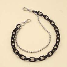 1 Pc Detachable Resin Chain Fluorescent Pants Chain  Hip-Hop Jeans Chain - Orange Double Layer - View 3