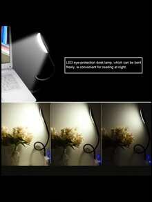 Mini lampe portable pliable USB pour ordinateur portable, convient pour la lecture, le travail, la batterie externe, le camping, l'ordinateur portable, les livres, la veilleuse