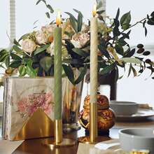 2pcs Drip-Free Threaded Cone Bar Candle, Unscented, Spiral Candle, Smokeless Dinner Candle, 10 Inch Long Lasting Burning For Home Decoration Christmas Gifts