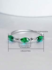 1 anel feminino de prata S925, estilo luxuoso, conjunto de anéis empilháveis e modernos, estilo influenciador moderno, adequado para várias ocasiões, presente para feriados como Natal, Ação de Graças, formatura, casais e melhores amigos