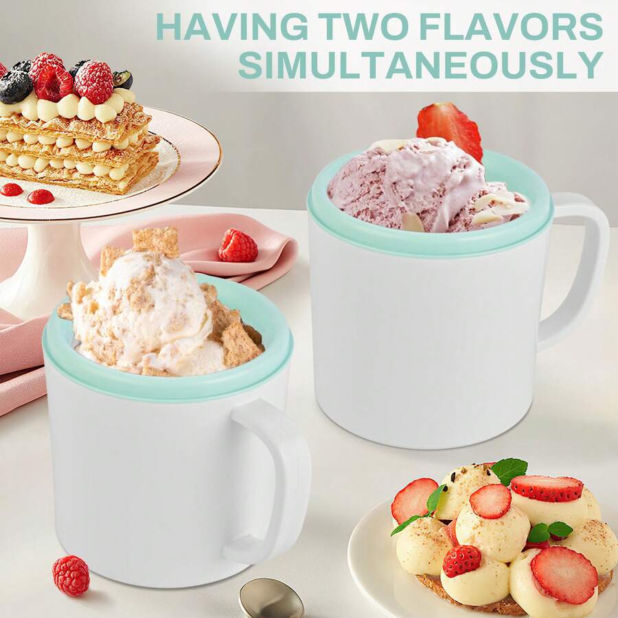 Pukomc Ice Cream MakerFrozen Yogurt Maker, Ice Cream Maker, Ice Cream Maker, Ice Cream Maker, Ice Cream Balls CheeseMakes Ice Cream Up To 350g Capacity, 30 Revolutions Per Min.