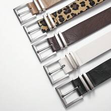 1PC Autumn Winter New Belt - Small Niche, Versatile, High-End Style Women's Waistband For Jeans (Wide Belt) - 咖啡 - 查看 3