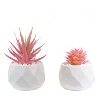 Succulents Plants Artificial With Pot Small Fake Potted Plants Artificial Decor Pink Faux Plants For Living Room Bedroom Office Desk Bookshelf Bathroom Decor Artificial Plants