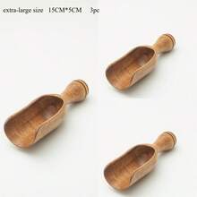 厨房与餐厅用品、厨房用具及小工具、量具、量勺、平铲、红木量勺、咖啡豆量勺、红木勺、木罐勺、木浴盐勺、茶匙、洗衣粉勺、奶粉勺、木糖勺、蜂蜜勺多件套，送给妻子或母亲的礼物。有1件套/2件套/3件套/4件套/5件套/6件套可选，家庭晚餐用品，圣诞派对用品 - 原木色 - 查看 16