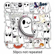 50pcs Cute Ghost Stickers, Creative Graffiti Stickers For Luggage, Skateboard, Tablet, Cartoon Decorative Stickers - Multicolor - View 11