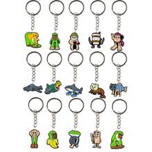Set de 15 llaveros con temática de personajes de dibujos animados con mosquetón, regalo para fans de películas, amantes de Geta, cumpleaños, San Valentín, Navidad, fiestas de Halloween - Multicolor - Ver 5