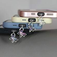Butterfly Shaped Dust Plug, Charging Port Stopper, Data Port Blocker, Suitable For Lightning/Type-C Phones, Wireless Earphones, Dust-Proof Plug - Nhiều màu - Xem 2