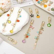 130/65 件 DIY 钥匙扣制作套件，包含随机锌合金吊坠、钥匙扣扣、延长链、跳环和珠宝钳，创意 DIY 珠宝配件 - 鑰匙圈吊飾套裝 - 查看 4