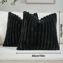 1pc Solid Color Cushion Cover, Multi-Color Options, Warm And Comfortable, Plush Surface, Zipper Closure, Insert Not Included, Fits 12x20/16x16/18x18 Inch, Machine Washable, Autumn Decor, Room Decor, Back To School, School Supplies - Multicolor - View 23